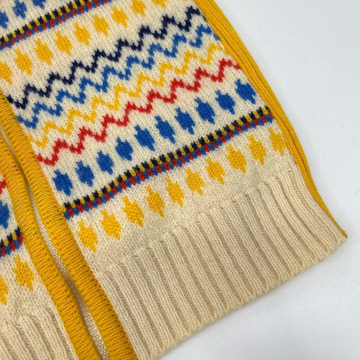 GEIGER イエロー ジップ ニット 長袖 トップス