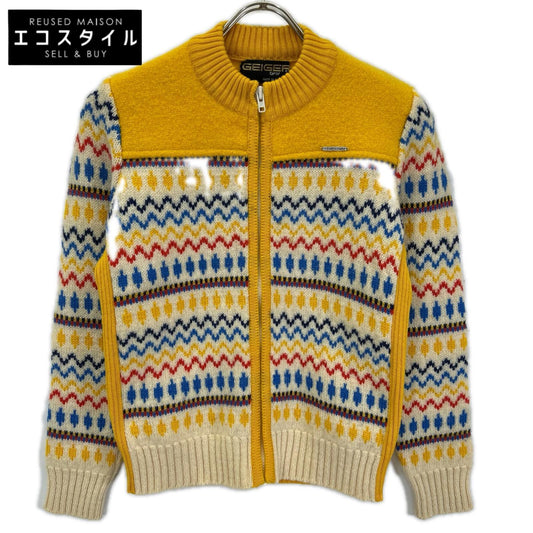 GEIGER イエロー ジップ ニット 長袖 トップス