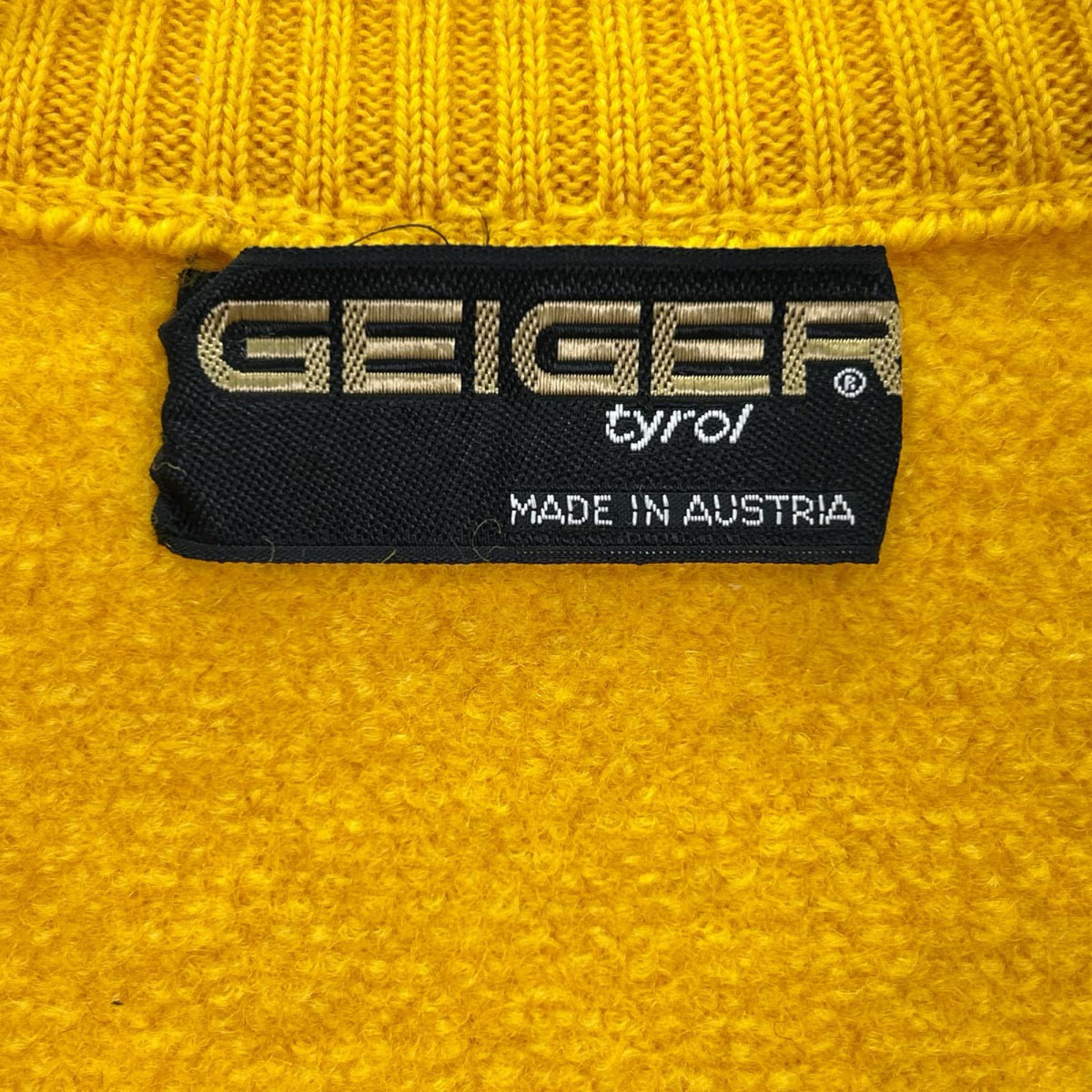 GEIGER イエロー ジップ ニット 長袖 トップス