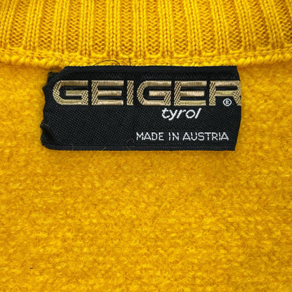 GEIGER イエロー ジップ ニット 長袖 トップス