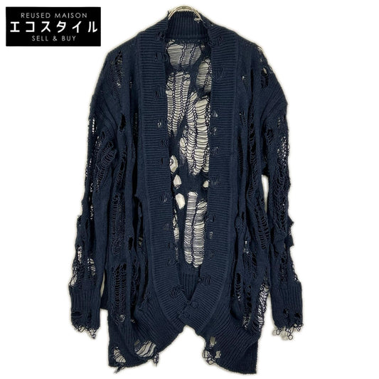 Y's ワイズ YQ-K65-046 ネイビー Thread Design Knit Cardigan トップス
