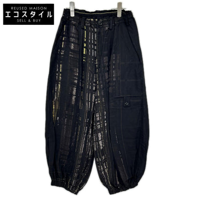 Y's ワイズ 24SS YS-P22-210 ブラック HAND PAINTED バルーンパンツ ボトムス