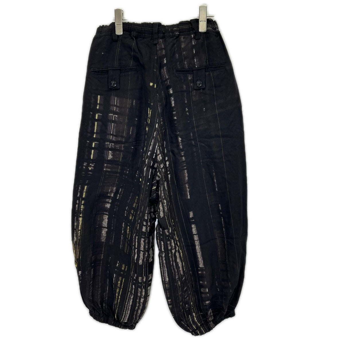 Y's ワイズ 24SS YS-P22-210 ブラック HAND PAINTED バルーンパンツ ボトムス