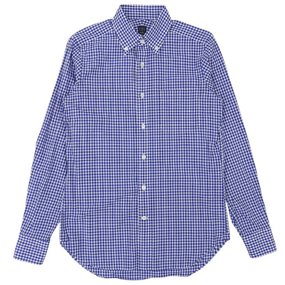 BEAMS F ビームスエフ 美品 ギンガムチェック ボタンダウンシャツ トップス メンズ ブルー ホワイト ブルー 38 21-11-1860-563 トップス