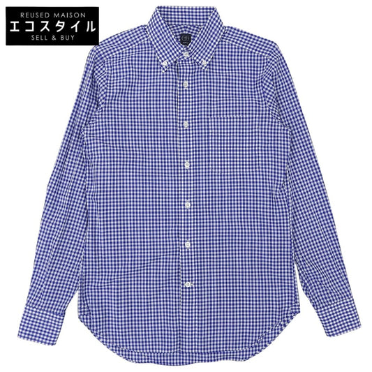 BEAMS F ビームスエフ 美品 ギンガムチェック ボタンダウンシャツ トップス メンズ ブルー ホワイト ブルー 38 21-11-1860-563 トップス