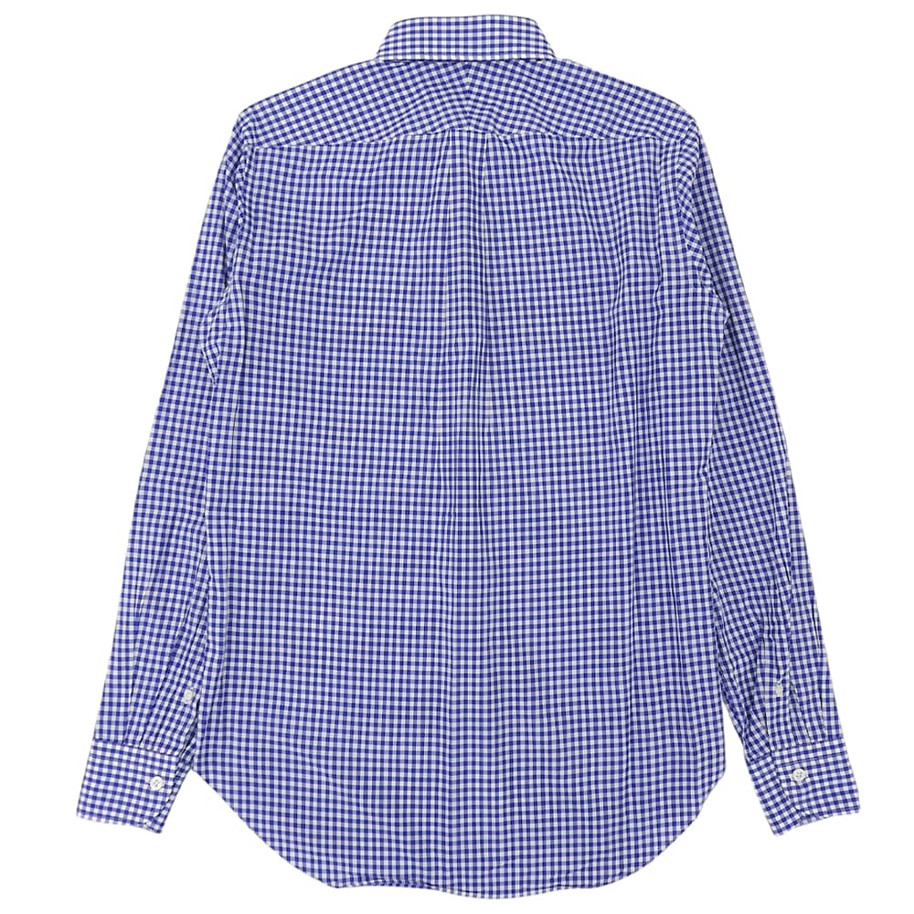 BEAMS F ビームスエフ 美品 ギンガムチェック ボタンダウンシャツ トップス メンズ ブルー ホワイト ブルー 38 21-11-1860-563 トップス