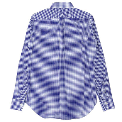 BEAMS F ビームスエフ 美品 ギンガムチェック ボタンダウンシャツ トップス メンズ ブルー ホワイト ブルー 38 21-11-1860-563 トップス