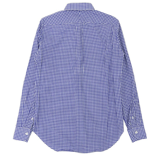 BEAMS F ビームスエフ 美品 ギンガムチェック ボタンダウンシャツ トップス メンズ ブルー ホワイト ブルー 38 21-11-1860-563 トップス