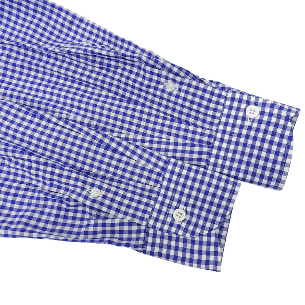 BEAMS F ビームスエフ 美品 ギンガムチェック ボタンダウンシャツ トップス メンズ ブルー ホワイト ブルー 38 21-11-1860-563 トップス