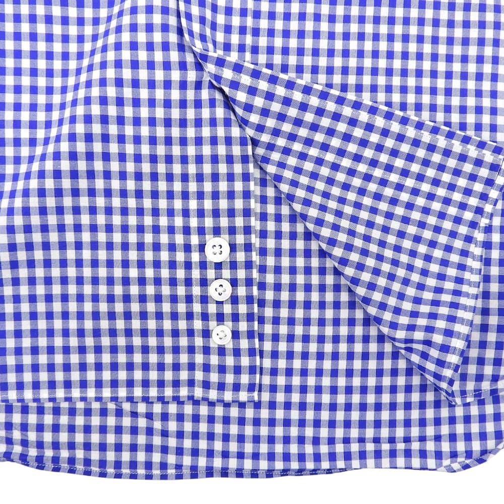 BEAMS F ビームスエフ 美品 ギンガムチェック ボタンダウンシャツ トップス メンズ ブルー ホワイト ブルー 38 21-11-1860-563 トップス