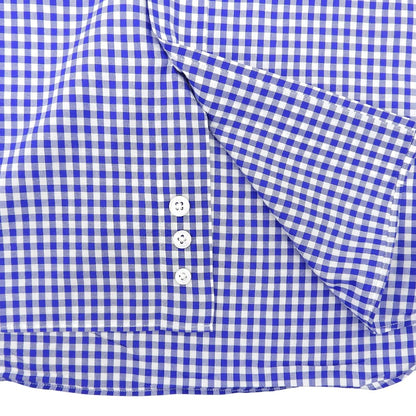 BEAMS F ビームスエフ 美品 ギンガムチェック ボタンダウンシャツ トップス メンズ ブルー ホワイト ブルー 38 21-11-1860-563 トップス