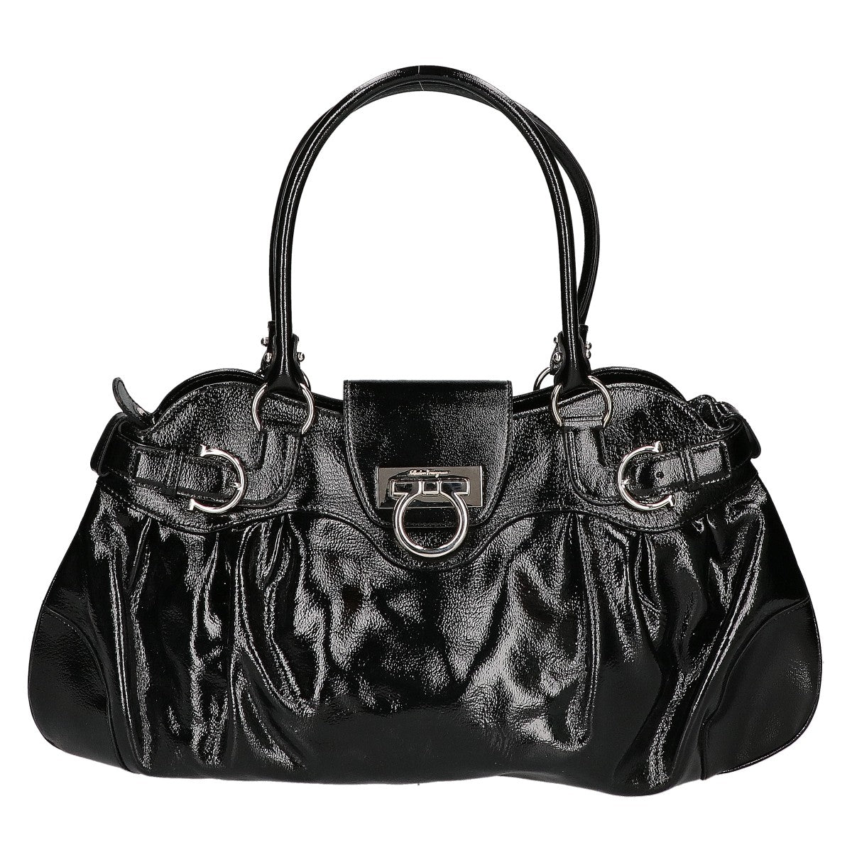 SalvatoreFerragamo サルバトーレフェラガモ ガンチーニ パテントレザー トートバッグ