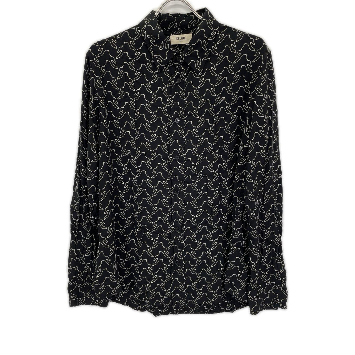 CELINE セリーヌ 2C813977R ゴーストプリントルーズフィットシャツ トップス