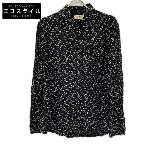CELINE セリーヌ 2C813977R ゴーストプリントルーズフィットシャツ トップス