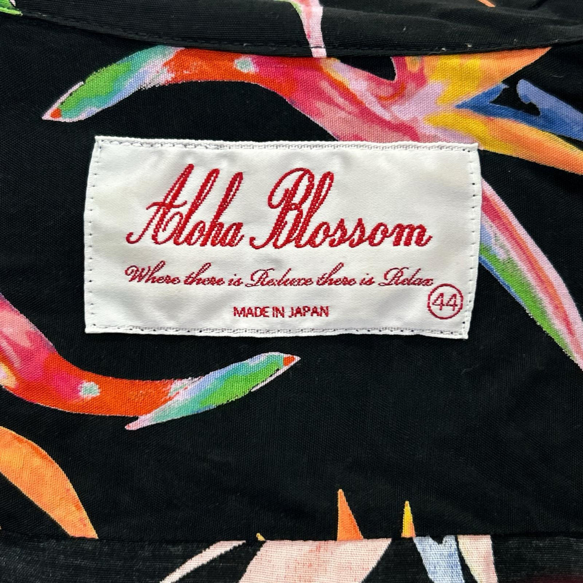 ALOHABLOSSOM アロハブロッサム ブラック 総柄 アロハシャツ トップス