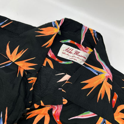 ALOHABLOSSOM アロハブロッサム ブラック 総柄 アロハシャツ トップス