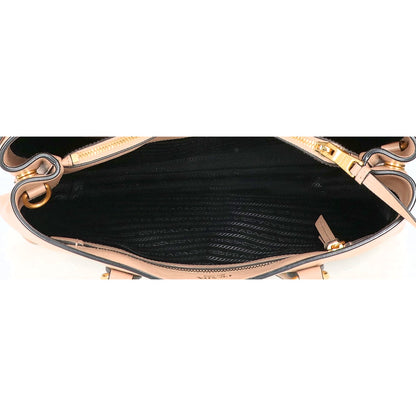 PRADA プラダ 美品 1BA579 グレースカーフレザー エンボスロゴ 2WAY ハンドバッグ