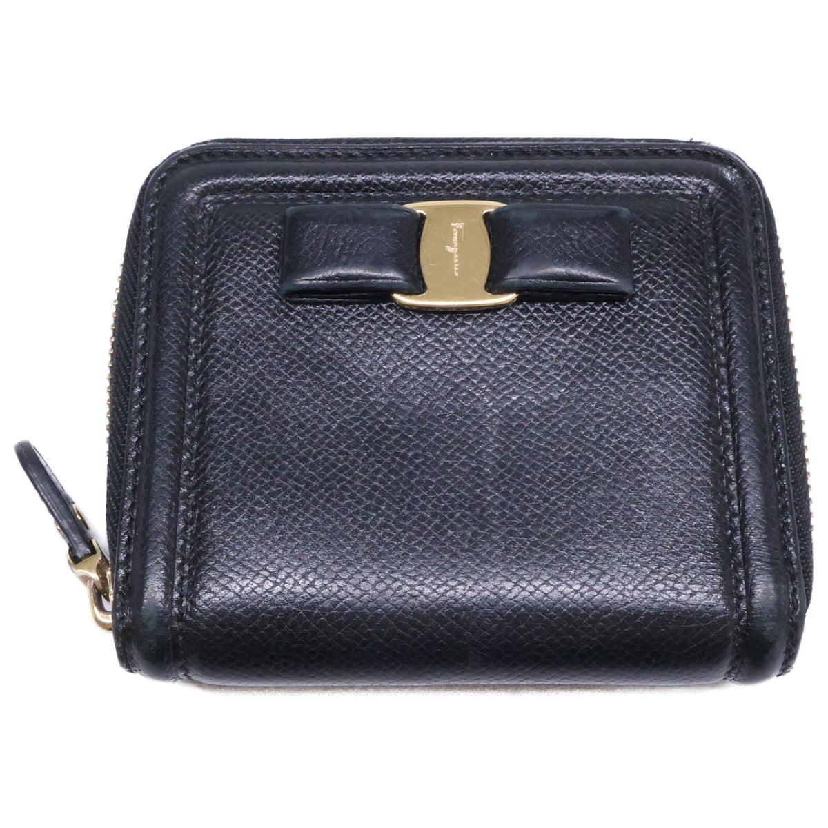SalvatoreFerragamo サルバトーレフェラガモ 22-D156 0683537 ヴァラリボン ラウンドファスナー 二つ折り財布（小銭入れあり）