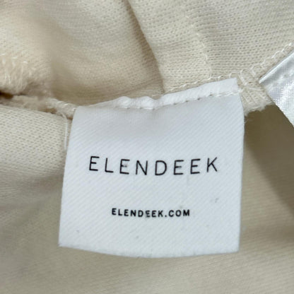 ELENDEEK エレンディーク 512132711401-01 ブラウン×ホワイト 半袖レイヤードチュニック カットソー セット トップス