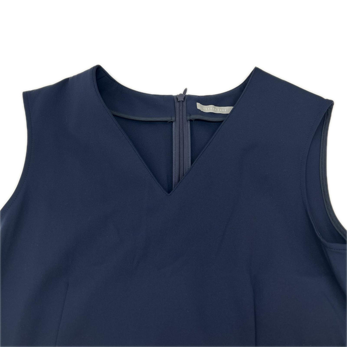 theory luxe セオリーリュクス 22SS ネイビー ロングワンピース ノースリーブ フレア トップス