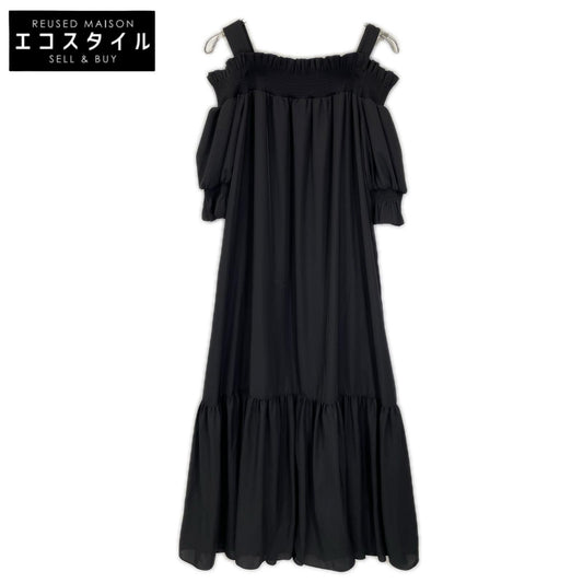 Loulou Willoughby ルルウィルビー 23年製 212320-14-230-95-020 ブラック 肩だし ワンピース ワンピース
