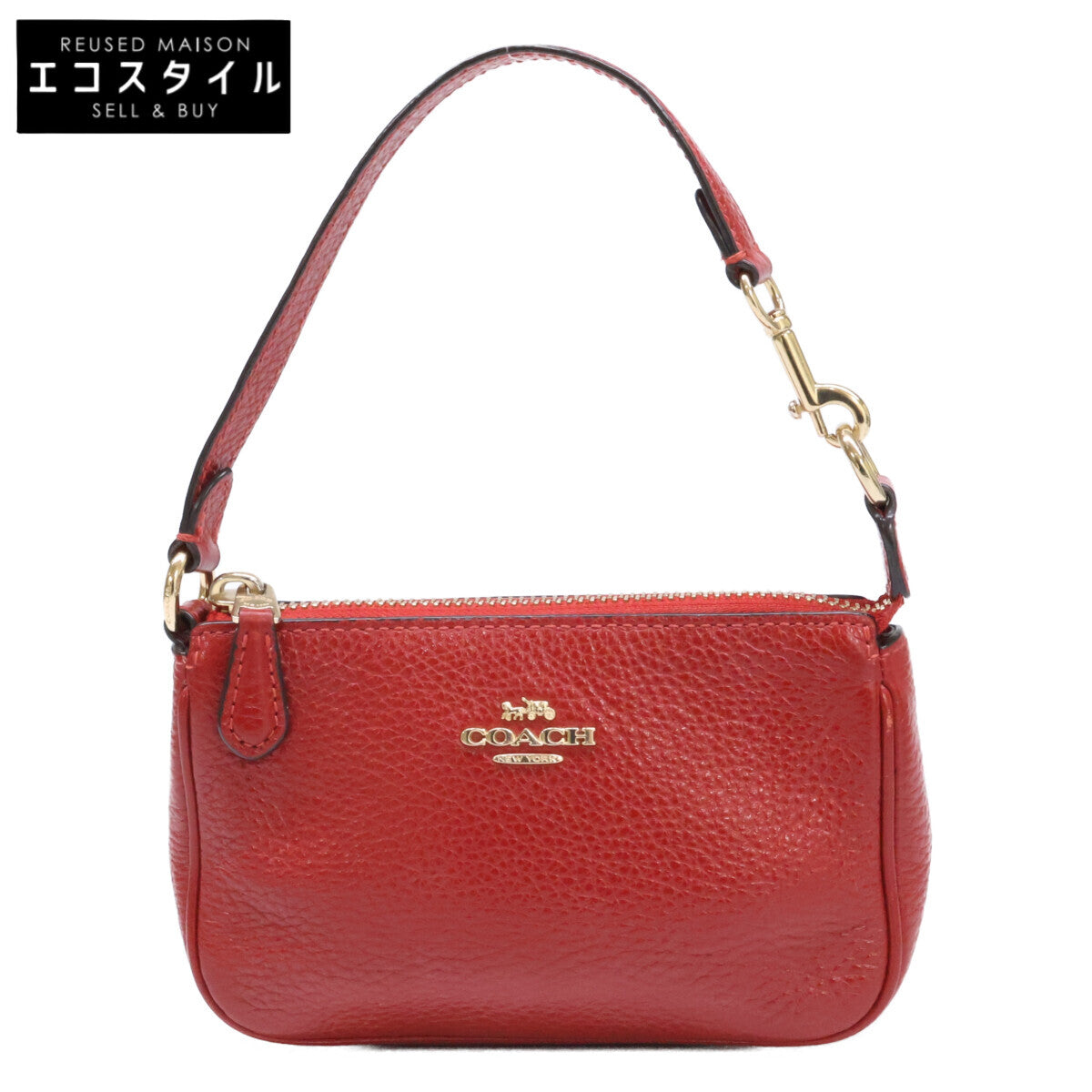 COACH コーチ ぺプルレザー ミニ バッグ ハンドバッグ