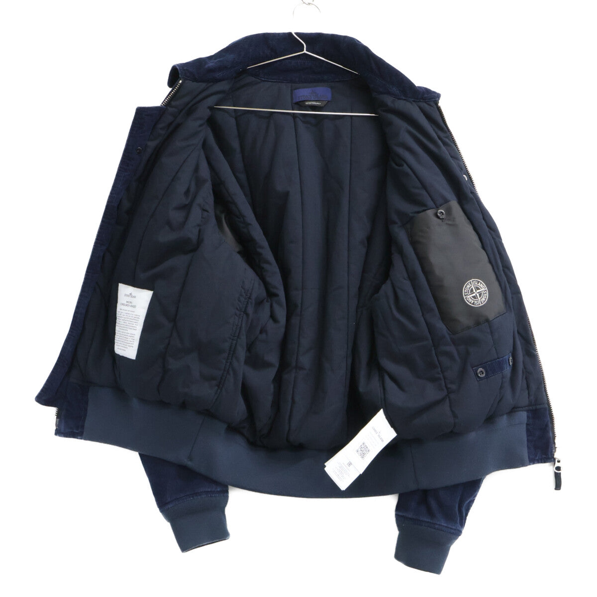 STONE ISLAND ストーンアイランド 【美品/国内正規】K2S154100123S0J10 Indigo Micro Corduroy-RINSED コーデュロイ 中綿入り ブルゾン ジャケット