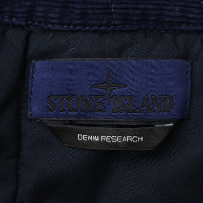 STONE ISLAND ストーンアイランド 【美品/国内正規】K2S154100123S0J10 Indigo Micro Corduroy-RINSED コーデュロイ 中綿入り ブルゾン ジャケット