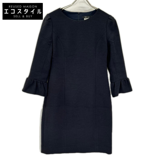 Rene basic ルネ ベーシック ネイビー 5816170 マドモアゼル 7分丈バルーンワンピース ワンピース