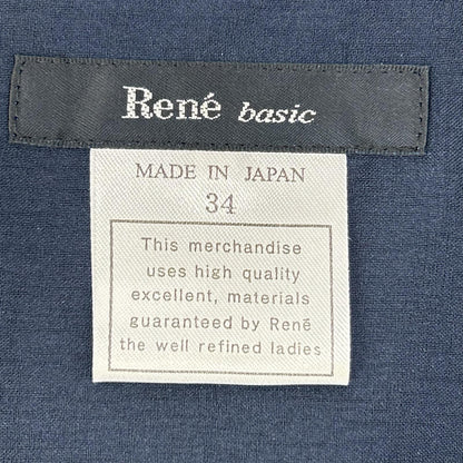 Rene basic ルネ ベーシック ネイビー 5816170 マドモアゼル 7分丈バルーンワンピース ワンピース