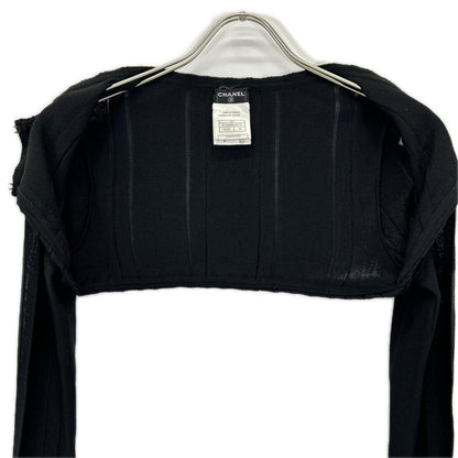CHANEL シャネル ブラック ボレロ クロップドカーディガン トップス