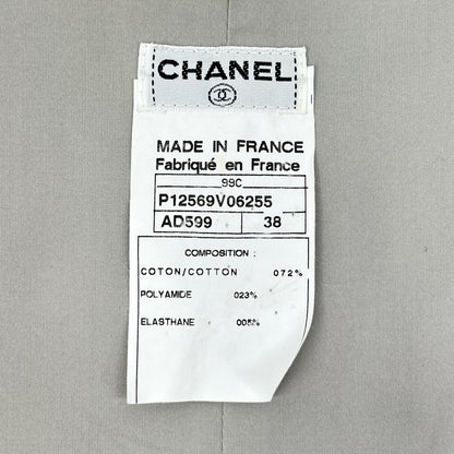 CHANEL シャネル グレー ココボタン ノースリーブ ワンピース ワンピース