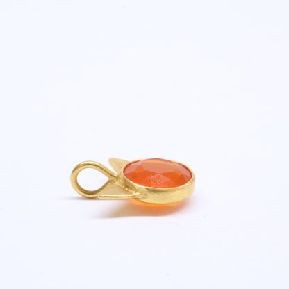 Marie-Helene de Taillac マリーエレーヌドゥタイヤック 22K ファイヤーオパール リトルキャット ペンダントトップ チャーム