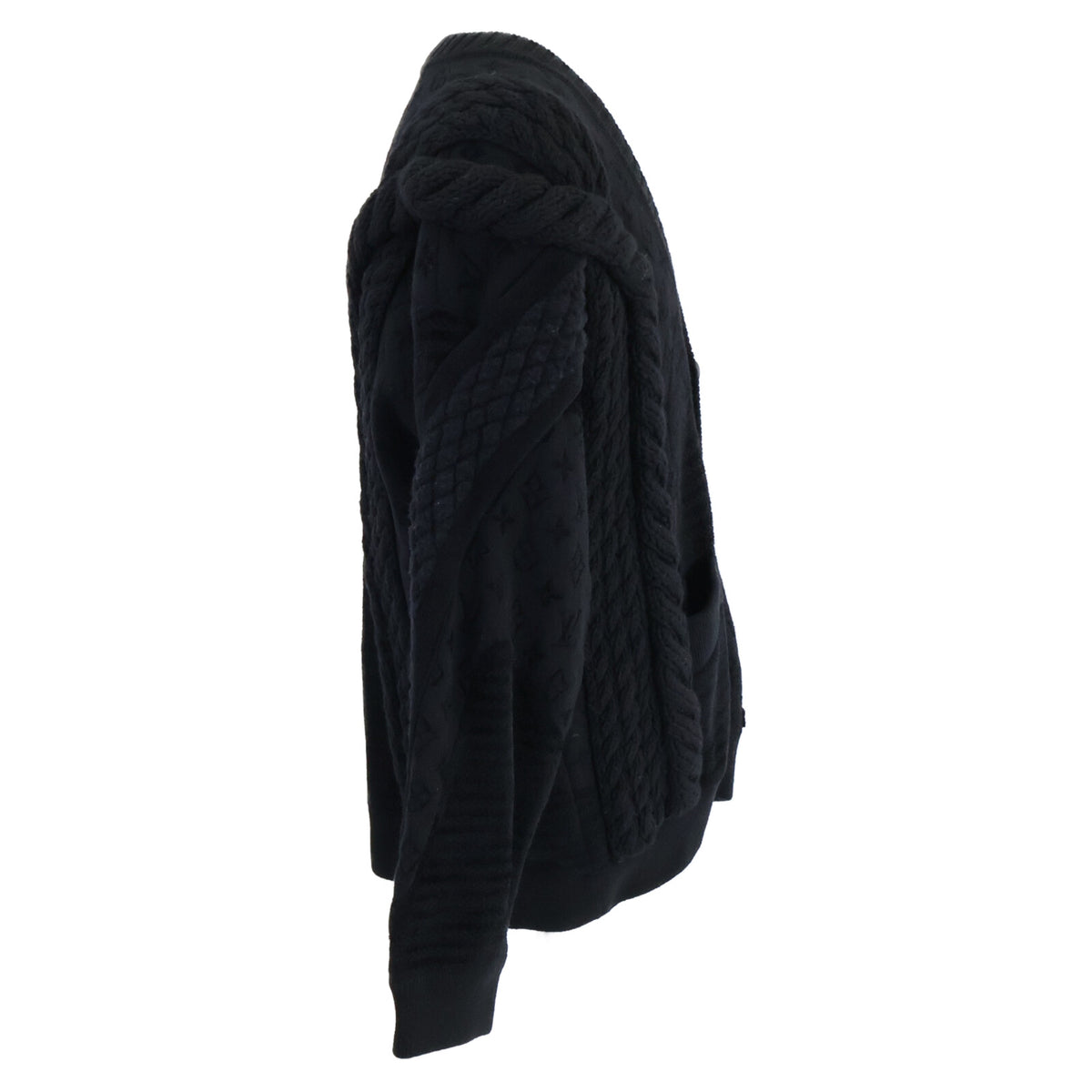 LOUIS VUITTON ルイヴィトン 【新品同様/国内正規/25年製】1AHC22/RM251M SUR HSN71W Chunky Wool-Blend Cable Cardigan チャンキーウールブレンド ケーブルカーディガン トップス