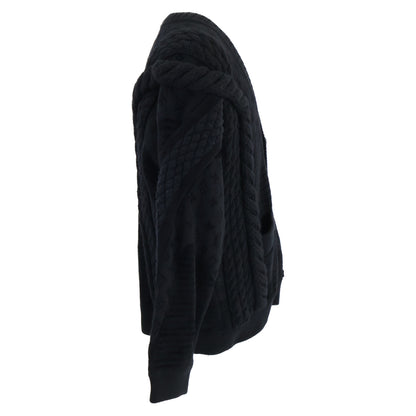 LOUIS VUITTON ルイヴィトン 【新品同様/国内正規/25年製】1AHC22/RM251M SUR HSN71W Chunky Wool-Blend Cable Cardigan チャンキーウールブレンド ケーブルカーディガン トップス