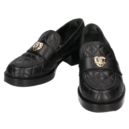 CHANEL シャネル G39697 ハートロック マトラッセローファー シューズ