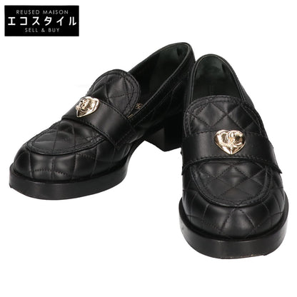 CHANEL シャネル G39697 ハートロック マトラッセローファー シューズ