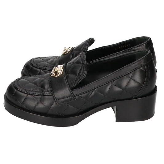 CHANEL シャネル G39697 ハートロック マトラッセローファー シューズ