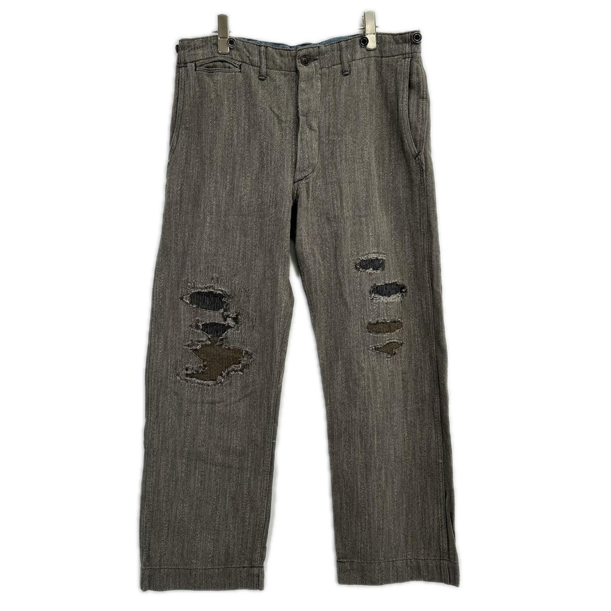 RRL ダブルアールエル グレー 782972010001 ディストレスト ヘリンボーンツイルフィールドパンツ ボトムス