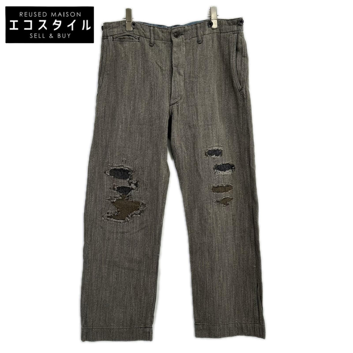 RRL ダブルアールエル グレー 782972010001 ディストレスト ヘリンボーンツイルフィールドパンツ ボトムス