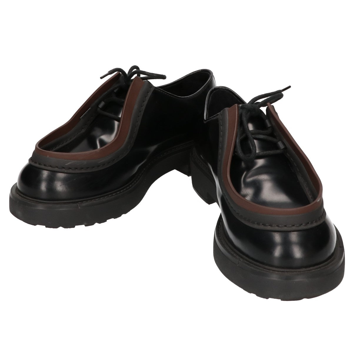 PRADA プラダ 2EG421 ダイアパソン オペークブラッシュドレザー レースアップシューズ シューズ