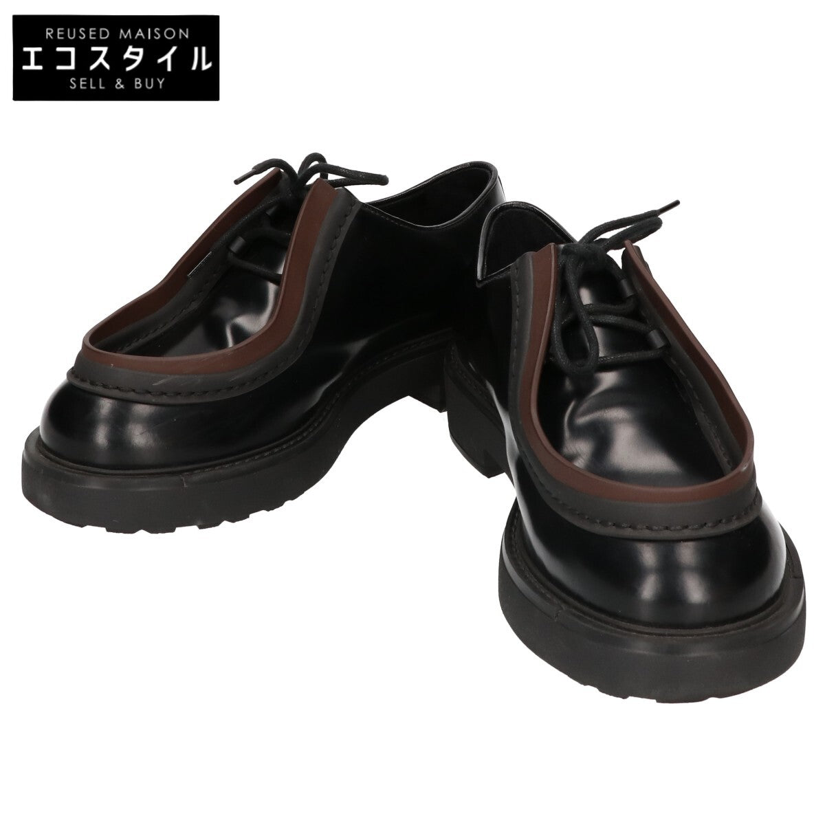 PRADA プラダ 2EG421 ダイアパソン オペークブラッシュドレザー レースアップシューズ シューズ