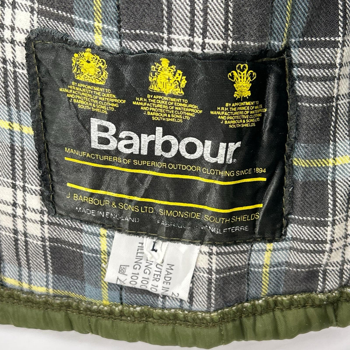 Barbour バブアー 2707 カーキ LIDDESDALE JACKET キルティングジャケット ジャケット