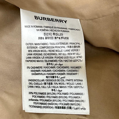 BURBERRY バーバリー 8034190 ティッシ期 キャメル ウール×カシミヤ チェスターコート コート