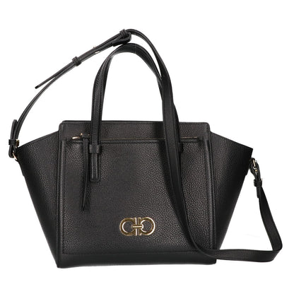 SalvatoreFerragamo サルバトーレフェラガモ 214446 ダブル・ガンチーニ グレインレザー 2Way トートバッグ