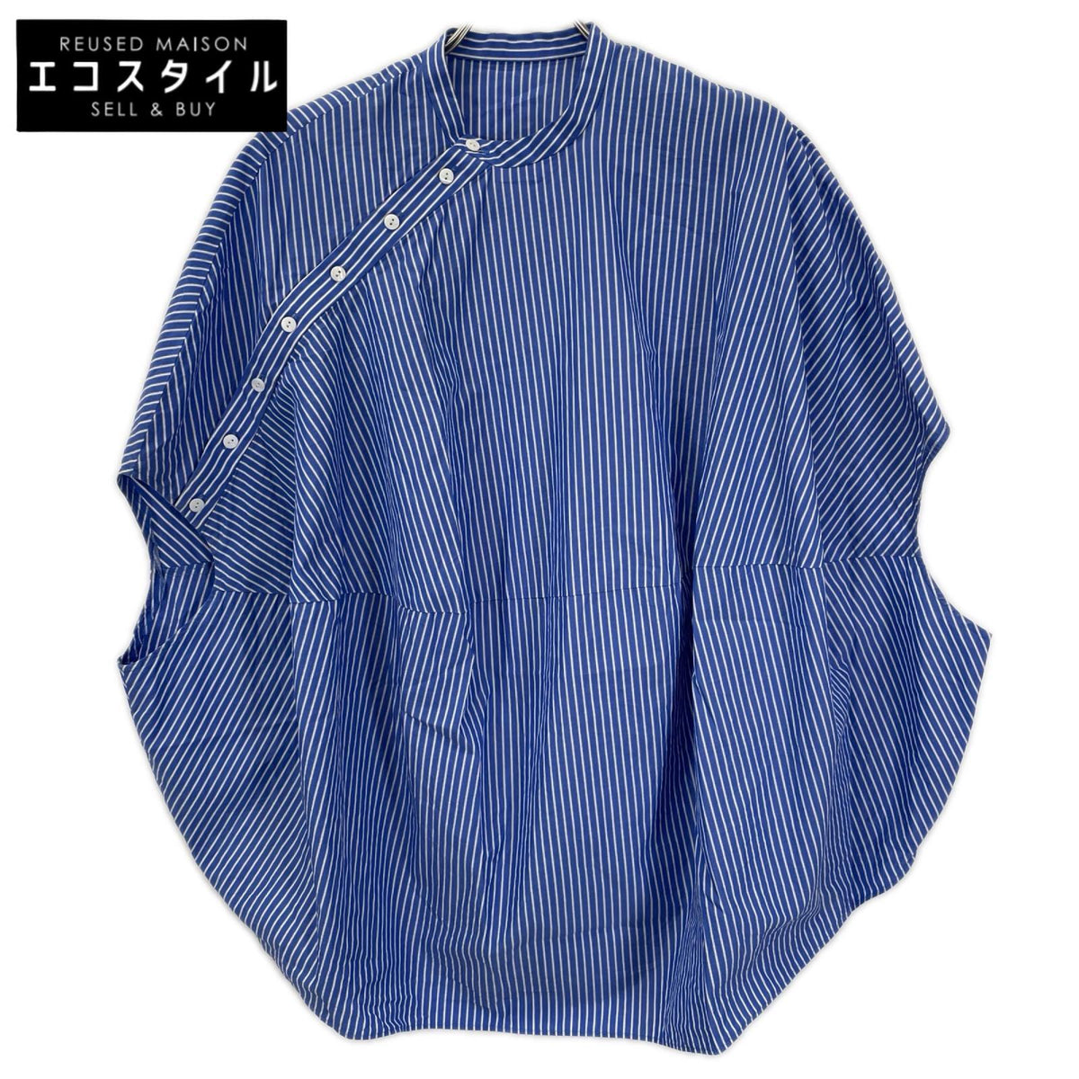 ENFOLD エンフォルド 300JS230-3841 26SS ブルー ストライプ GLOBE PULLOVER トップス