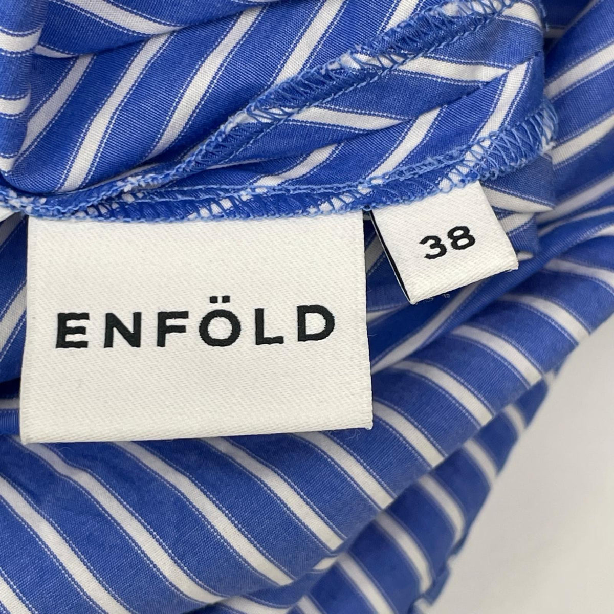 ENFOLD エンフォルド 300JS230-3841 26SS ブルー ストライプ GLOBE PULLOVER トップス