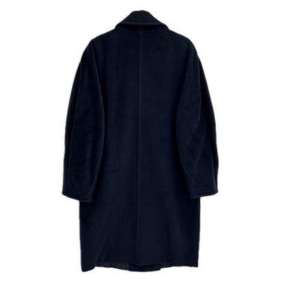 Max Mara マックスマーラ ネイビー 白タグ ウール×カシミア ロングコート コート