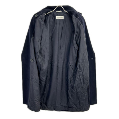 Max Mara マックスマーラ ネイビー 白タグ ウール×カシミア ロングコート コート