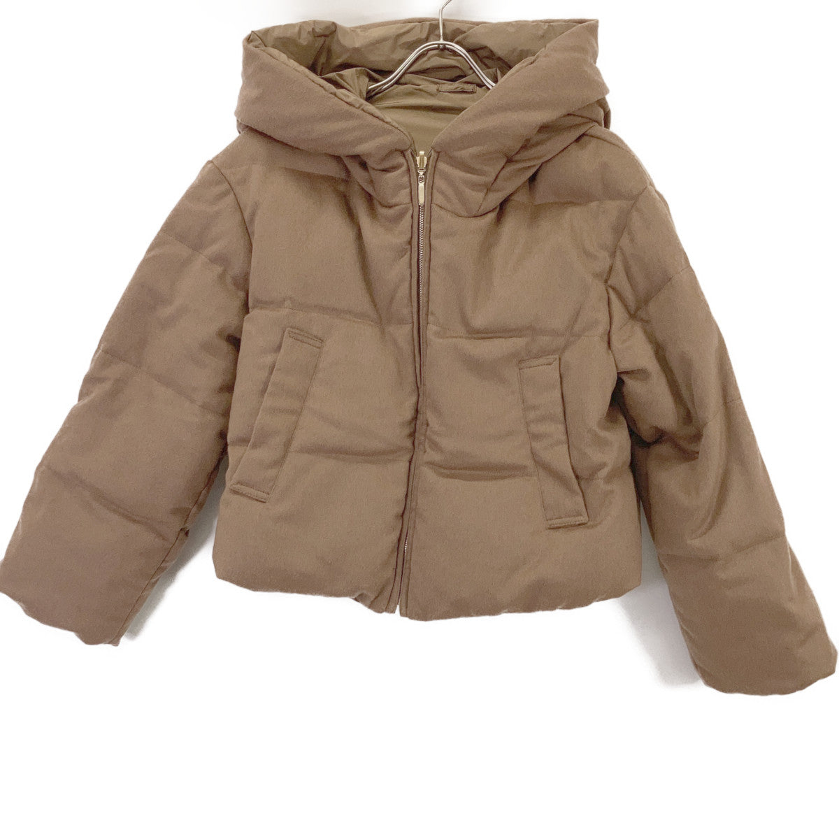 Max MaraWEEKEND Max Mara Weekend 2529486145 THE CUBE Camel Cropped Reversible Down Jacket
